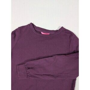 Lilly Pulitzer Sweatshirt Womens Small Purple Rooney Embroidered Lace Crew Neck